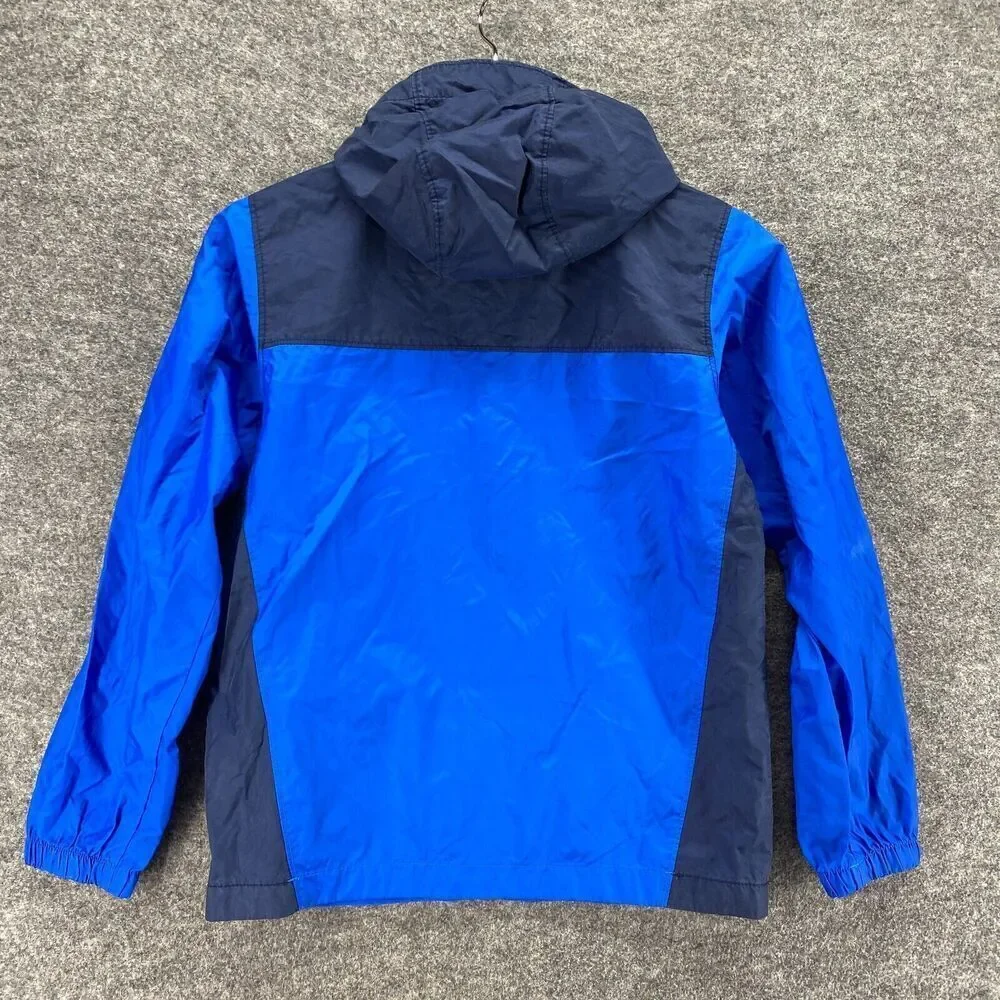 Columbia Activewear Track Jacket Boys  M Medium Blue Full Zip Hooded Long Sleeve